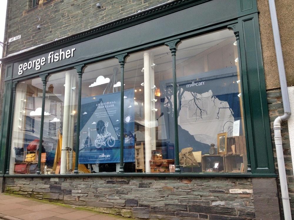 Window display at George Fisher in Keswick
