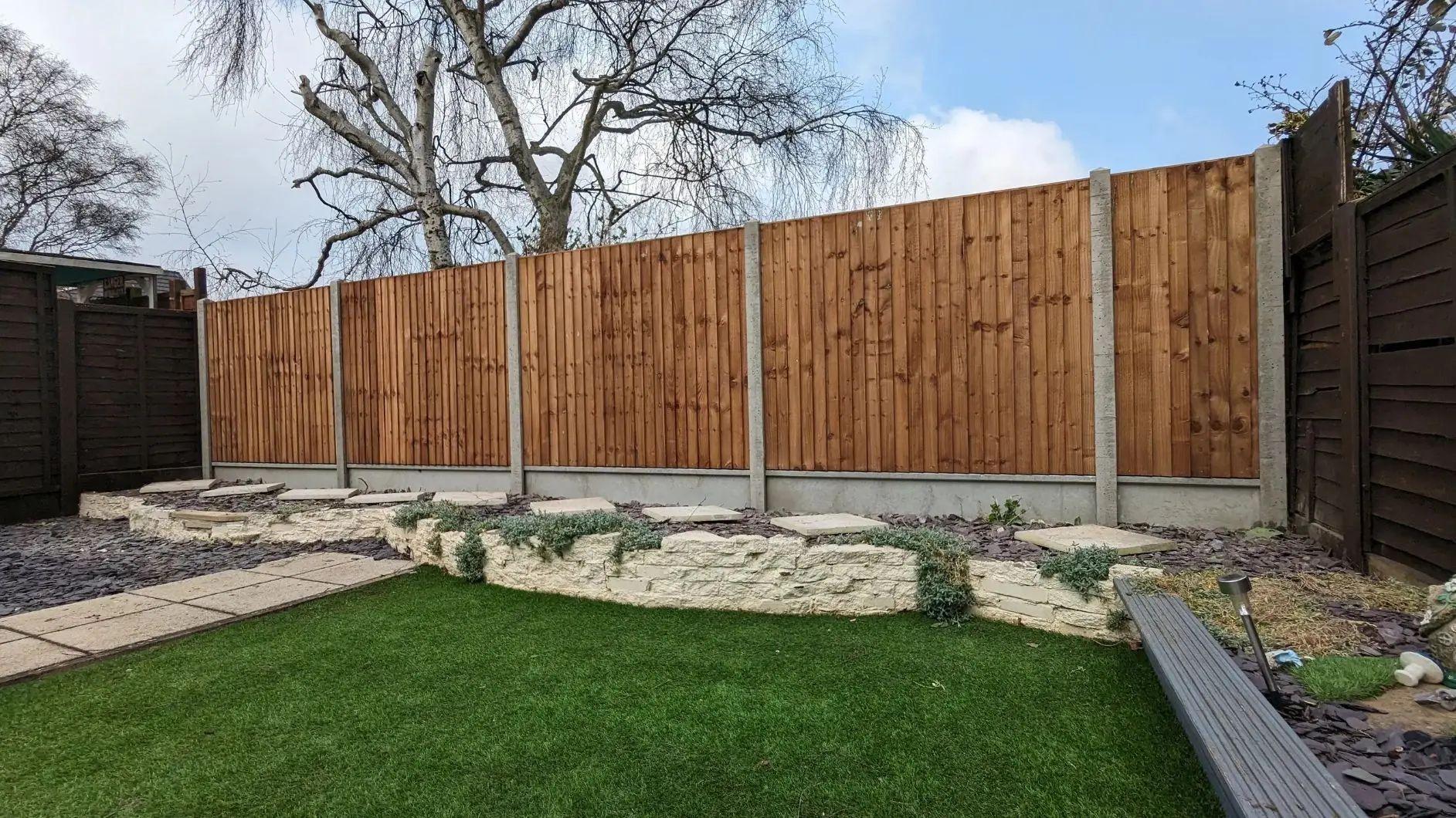 Waney lap panels, fencing installed in Maidstone