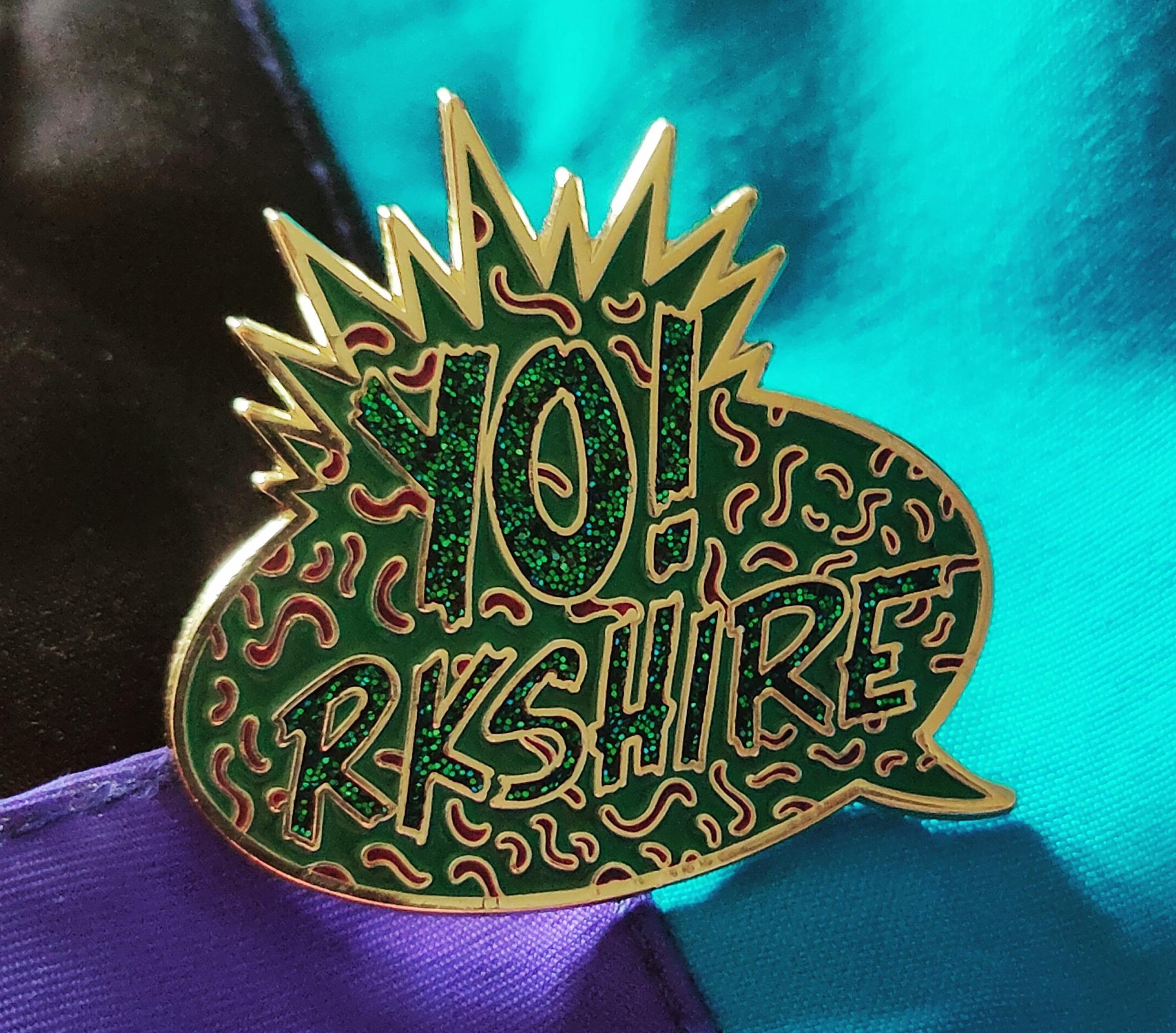 YO!rkshire enamel pin badge with laser glitter- SOLD OUT