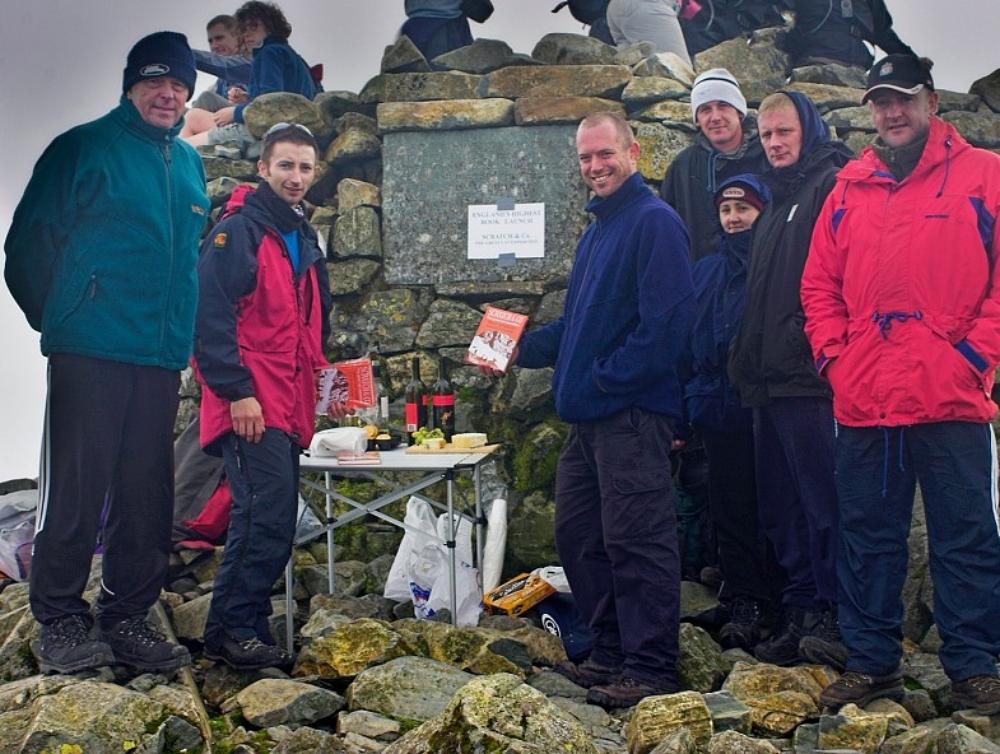 Launch party on Scafell Pike