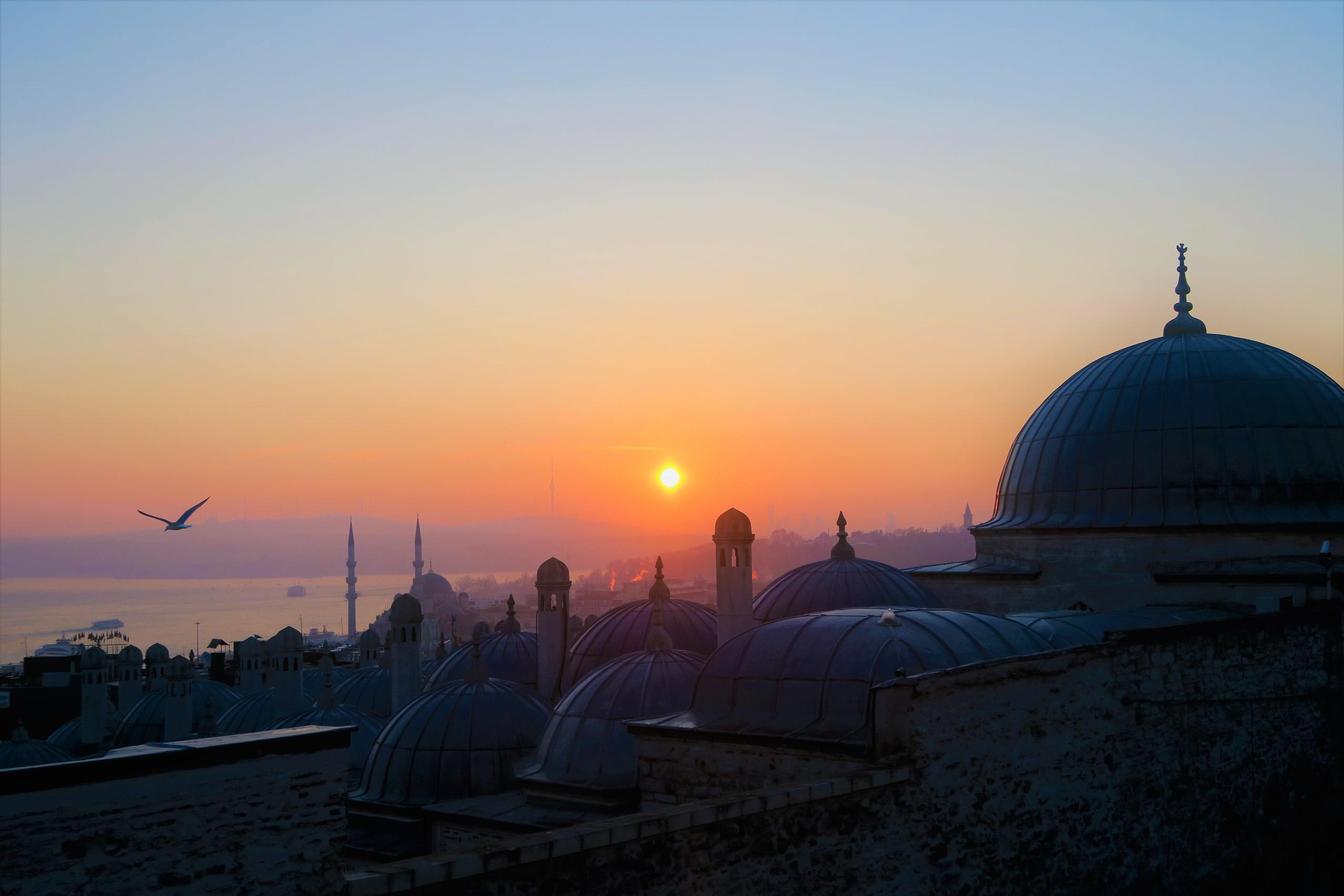 Sunset in Islamic country.