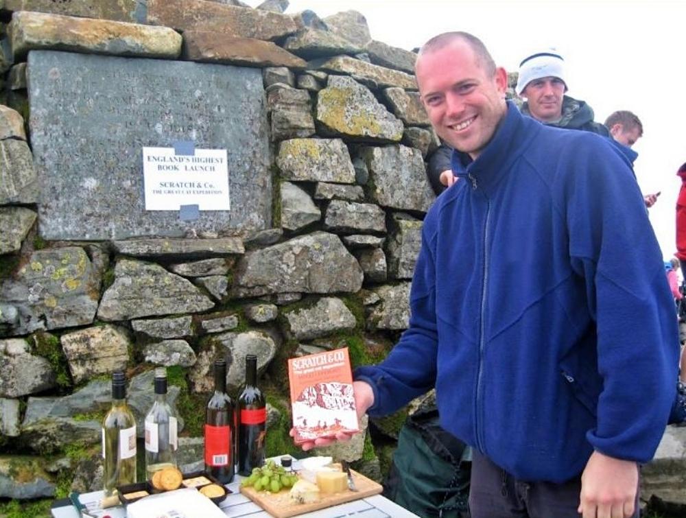 Book launch on the summit of Scafell Pike