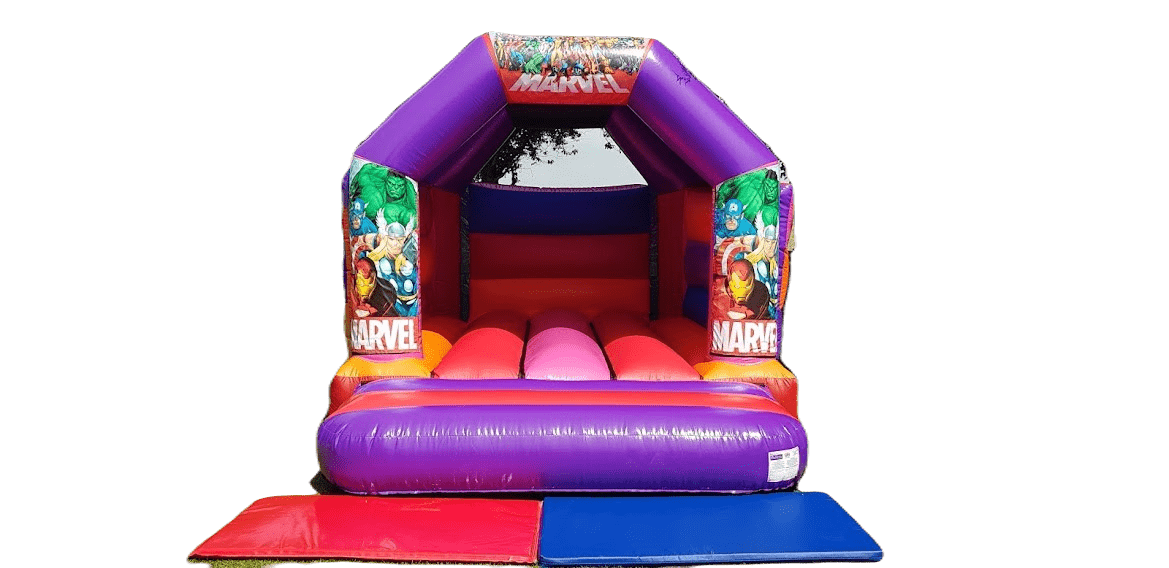 superheroes bouncy castle
