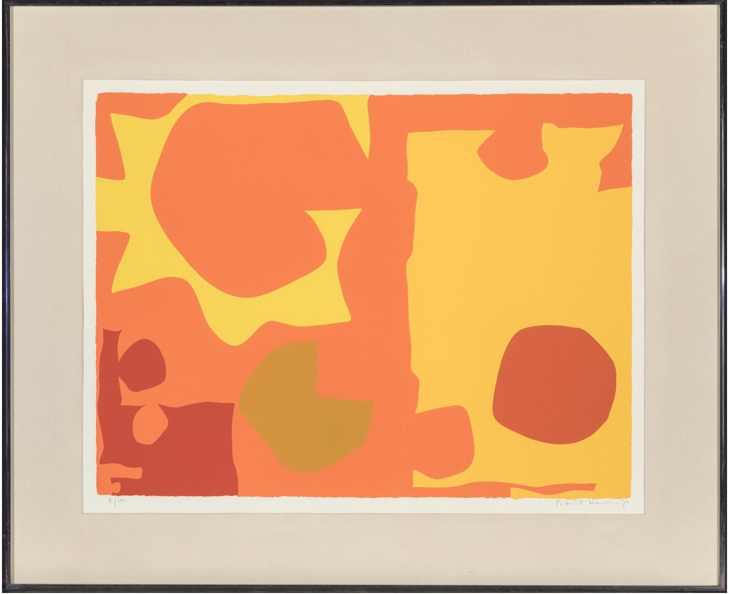 Patrick Heron - Six in Light Orange with Red and Yellow (April 1970)