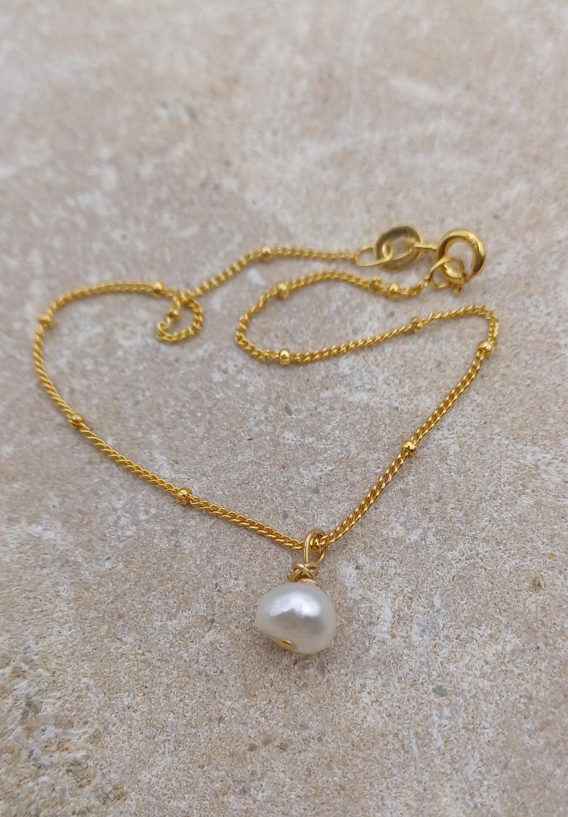 BRACELETS - 14k Gold Vermeil Pearl Bracelet