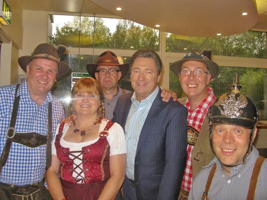 Alan Titchmarsh and Bettesteiner Footstompers at the TV studios. Photo: Dover Design Photography.