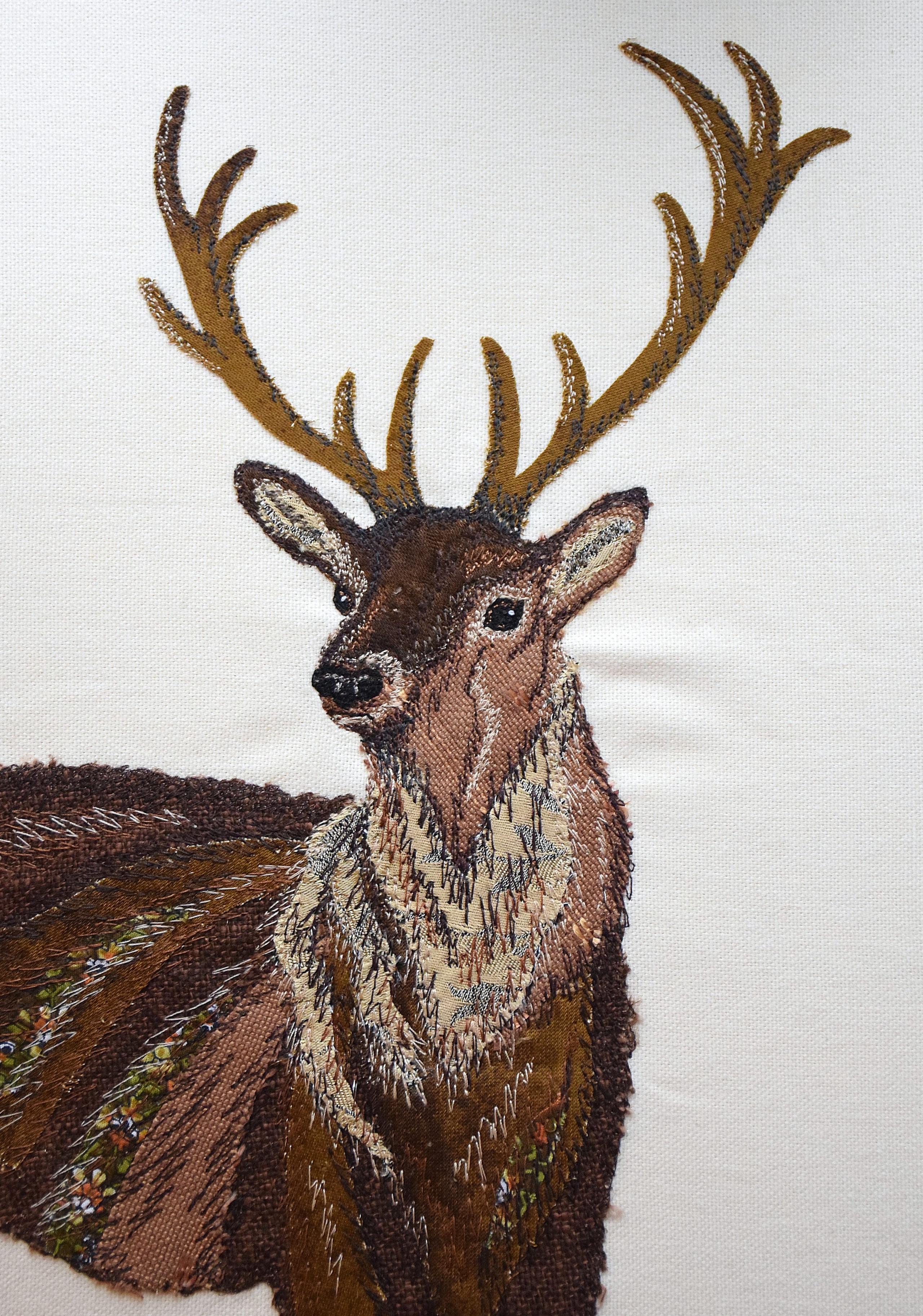 Red Deer Stag - Textile Picture