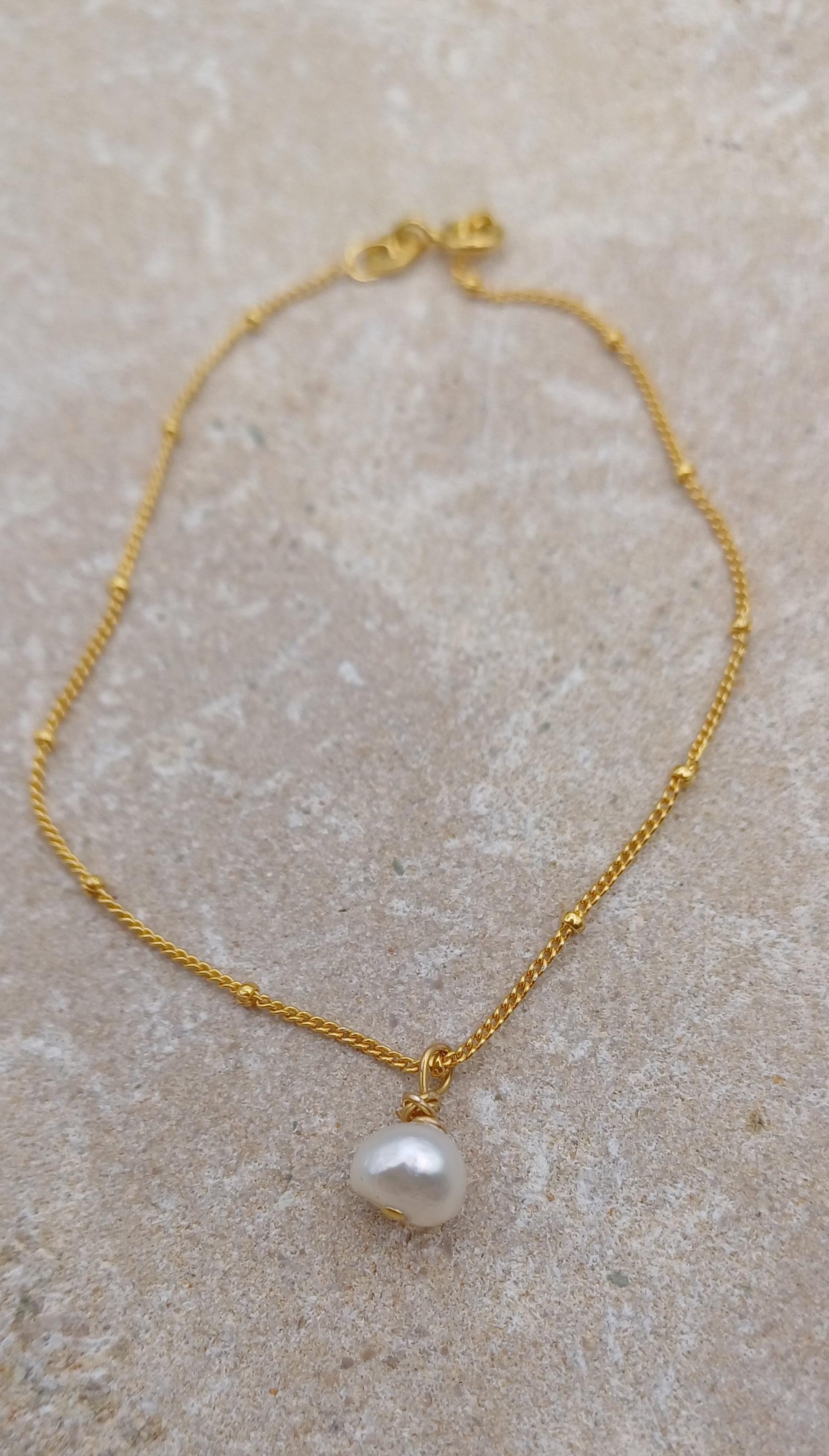 BRACELETS - 14k Gold Vermeil Pearl Bracelet