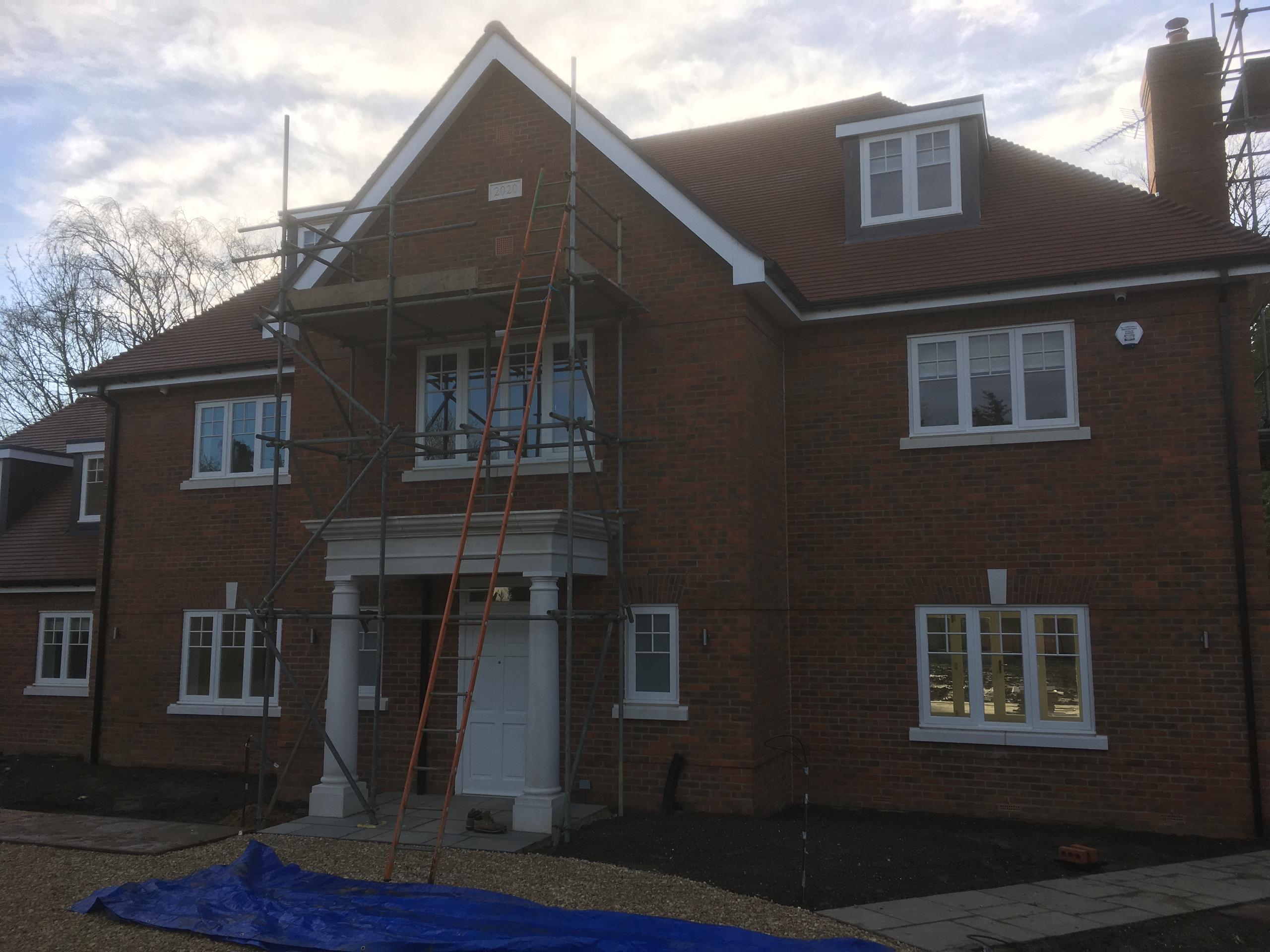 New build development in Berkshire with timber windows