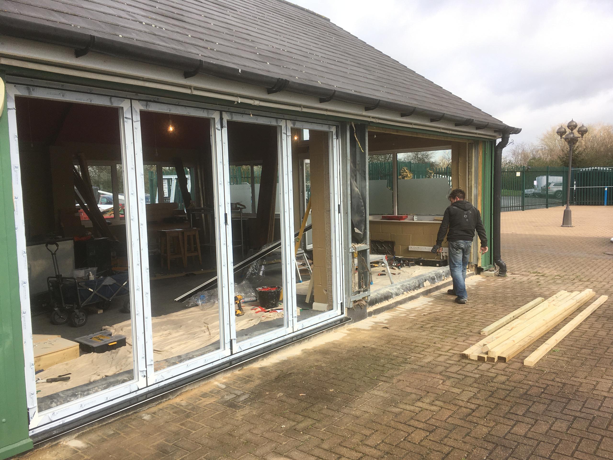 One of the 2 bifolds are now installed