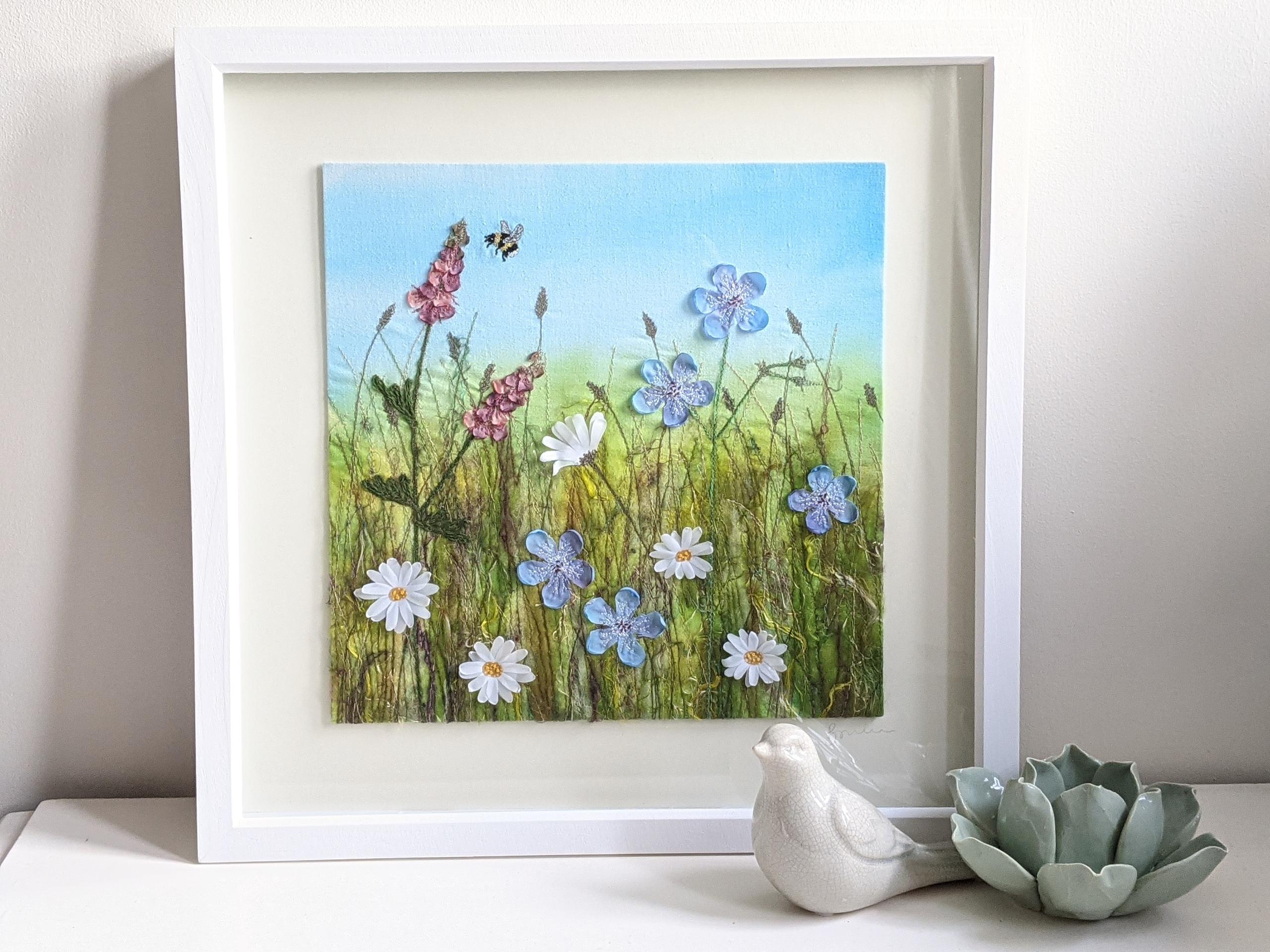 Wildflowers - Embroidered Textile Picture