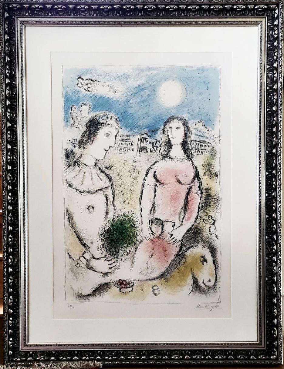 Marc Chagall - Le couple au Crépuscule