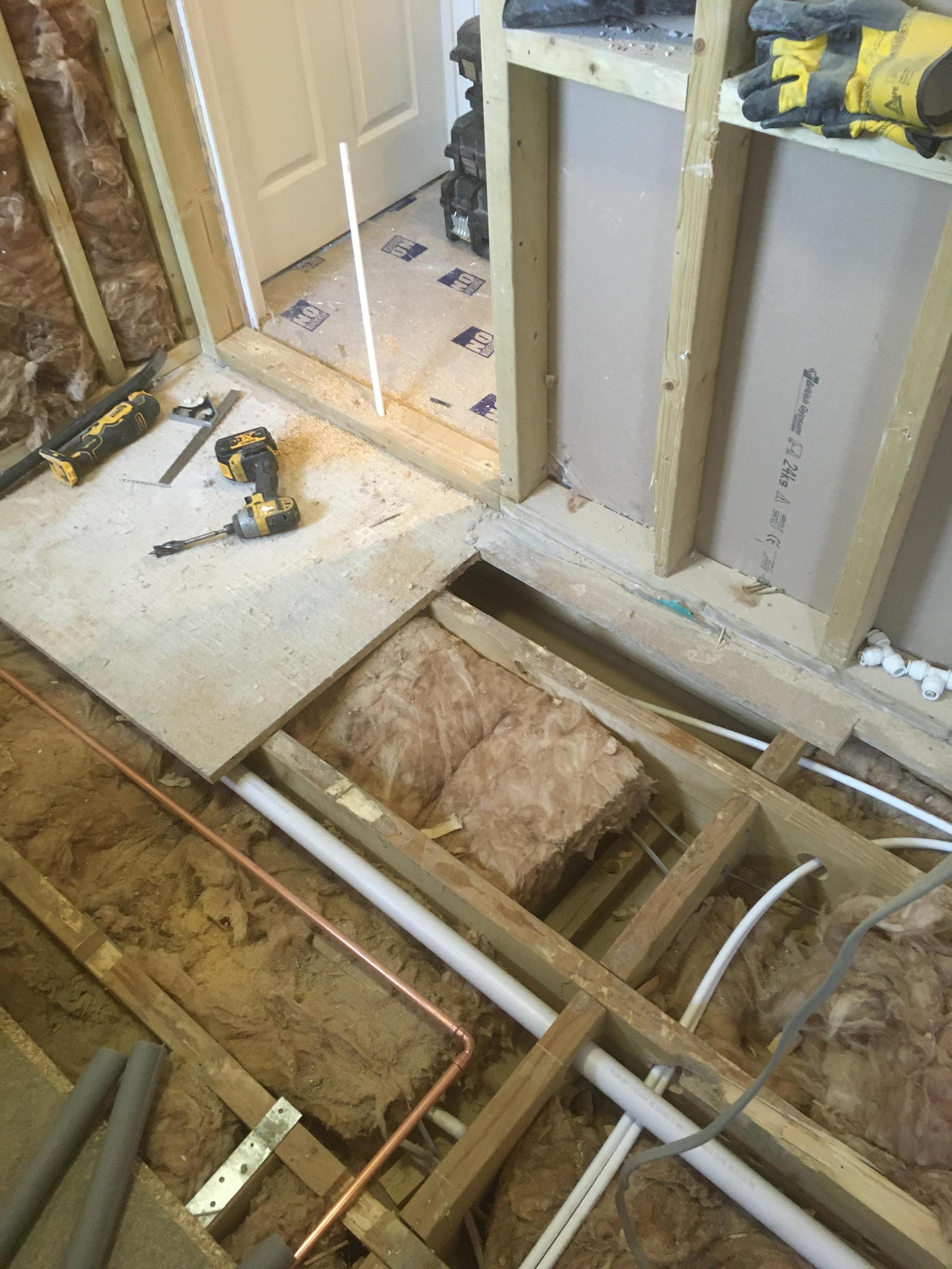 documentation for pipework hidden underfloor