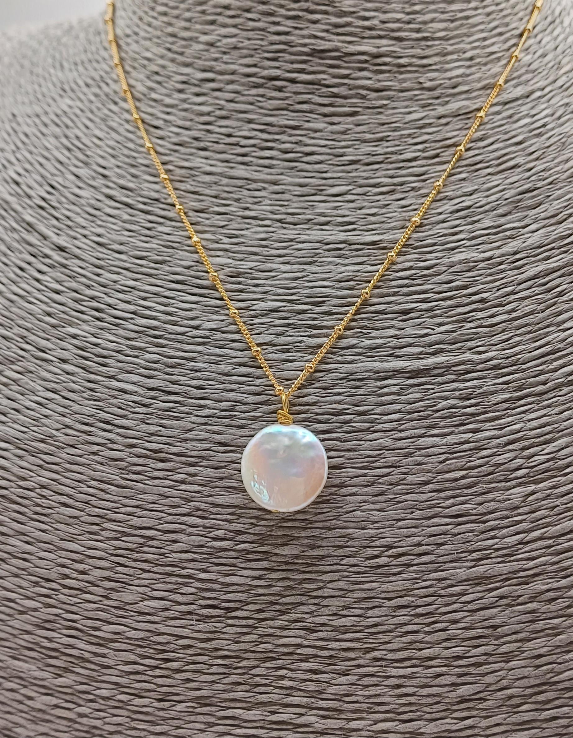 NECKLACES - 14k Gold Filled Coin Pearl Necklace