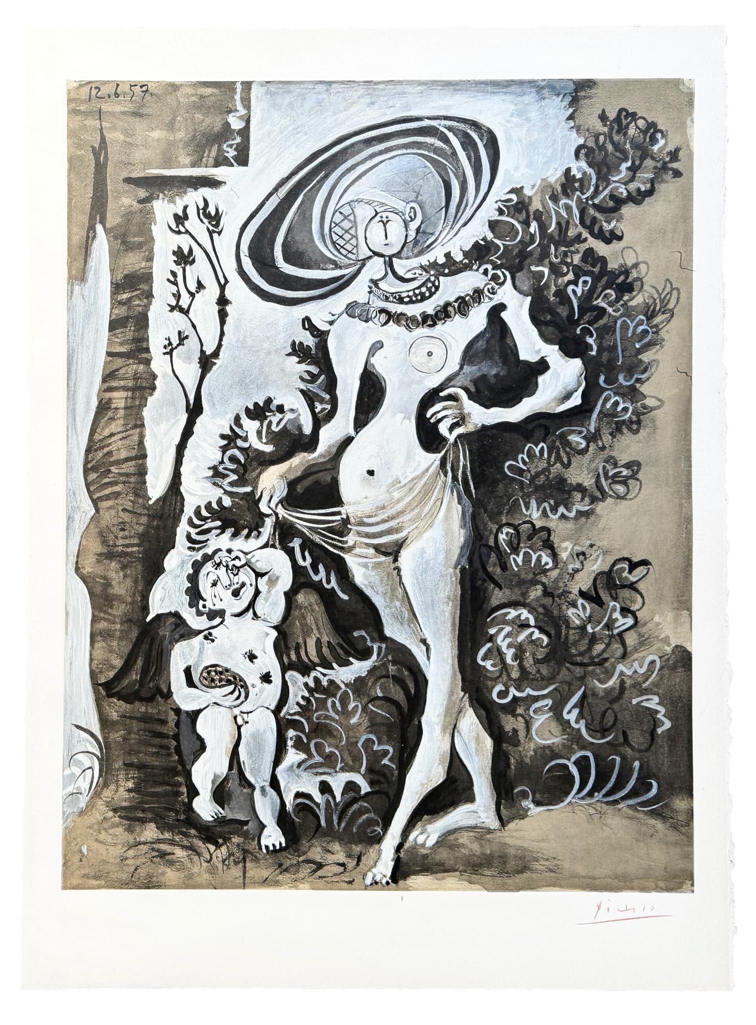 after Pablo Picasso - Venus et l’Amour voleur de miel (D’après Lucas Cranach l’Ancien)