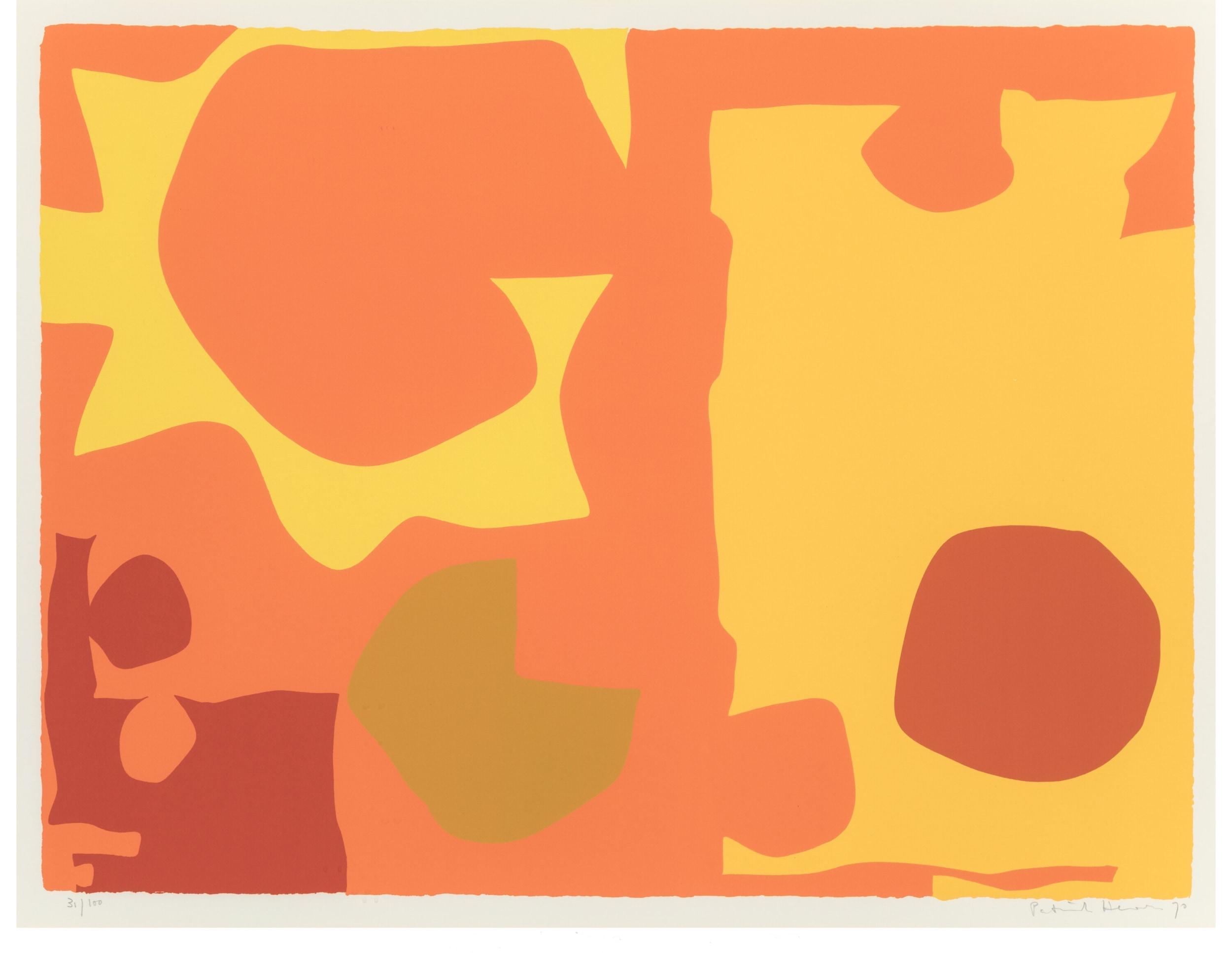 Patrick Heron - Six in Light Orange with Red and Yellow (April 1970)