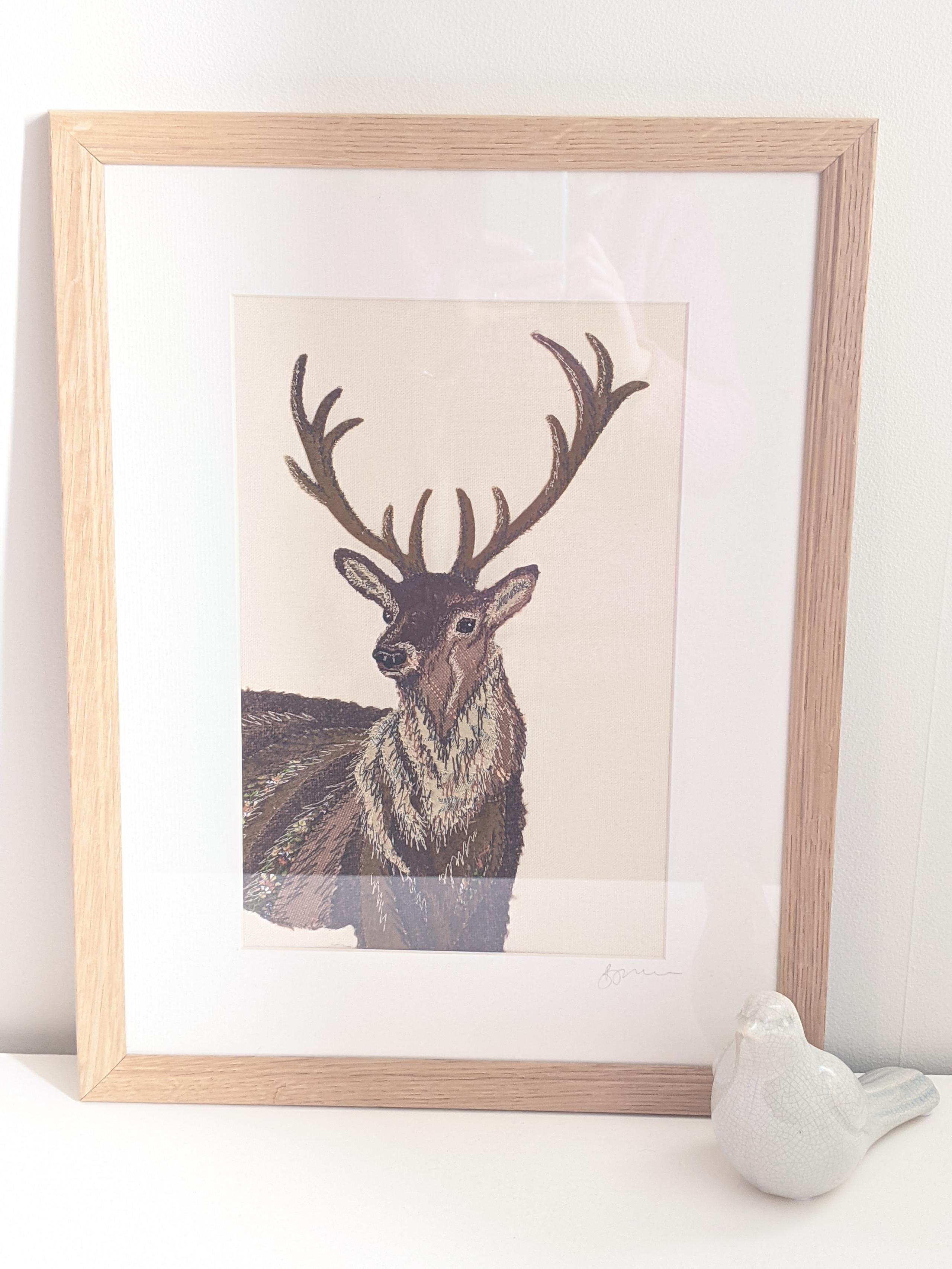 Red Deer Stag - Textile Picture