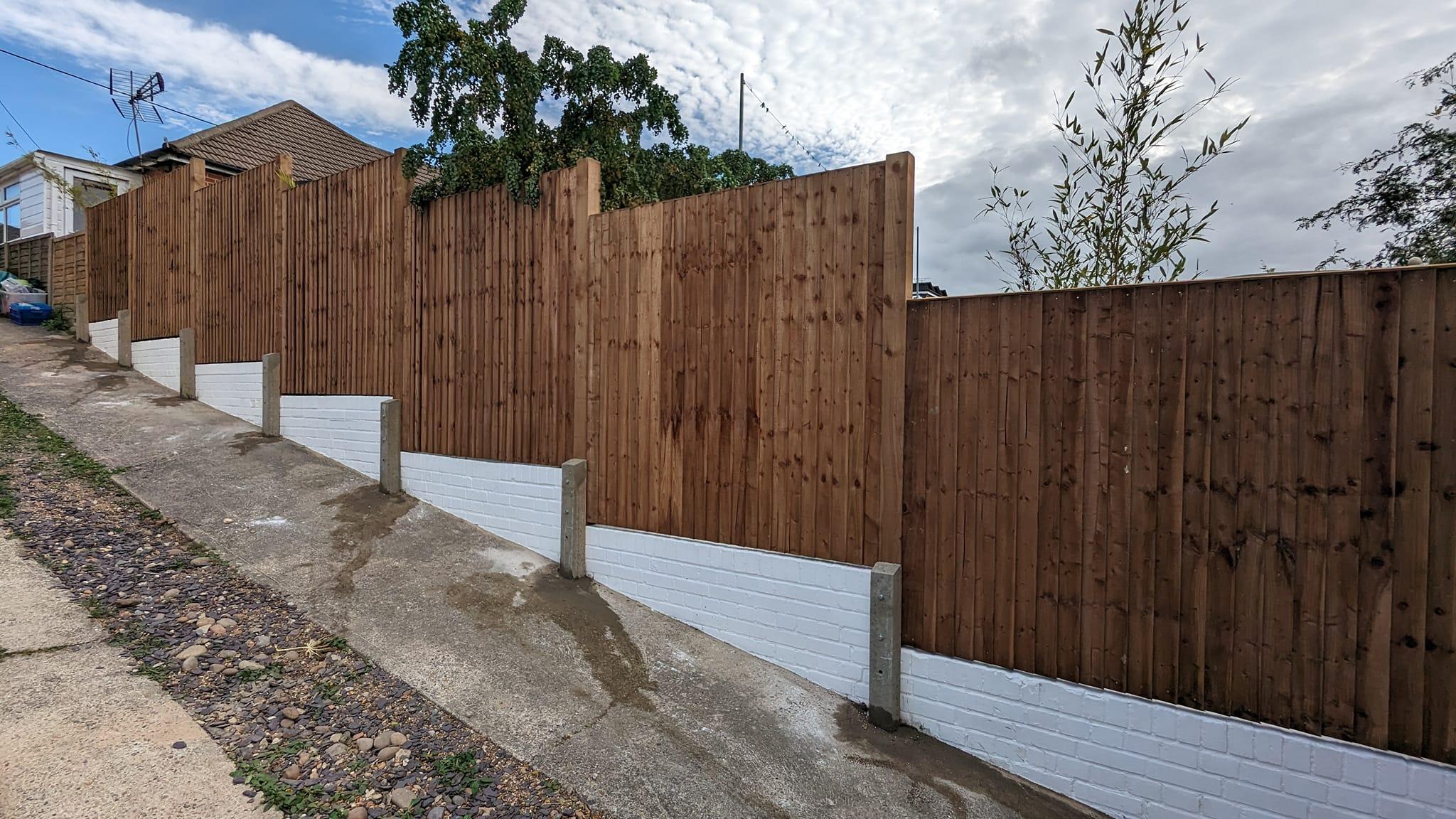 Fencing in Lordswood, closeboard panels and wooden posts.