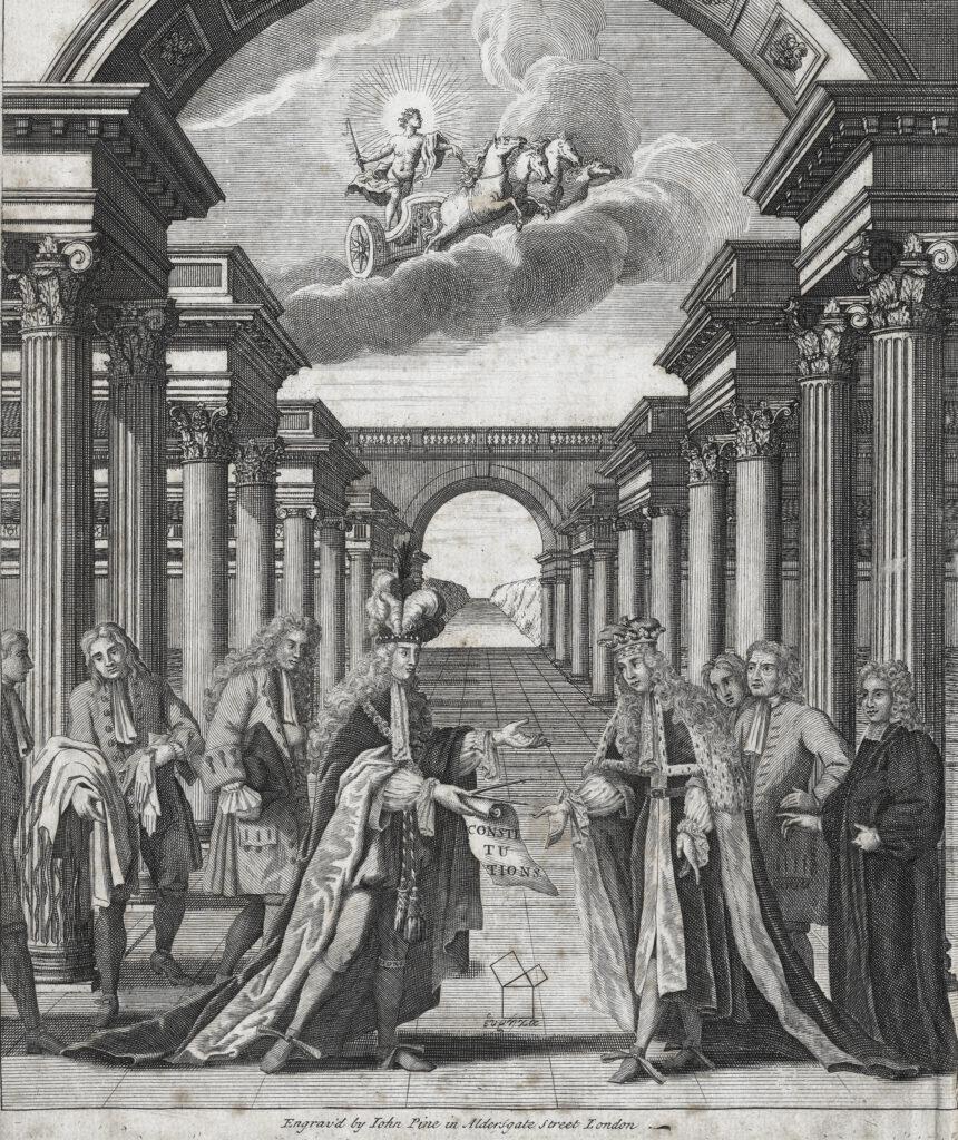 Frontispiece of 1723 Constitutions