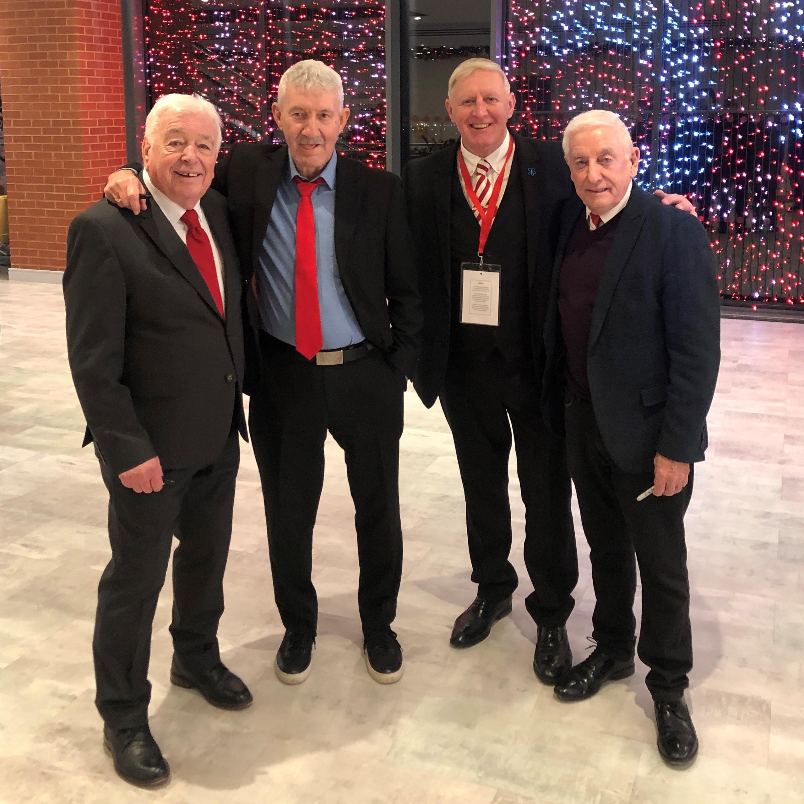 Lounge guests Ian Callaghan, Terry McDermott & Roy Evans 1st January 24