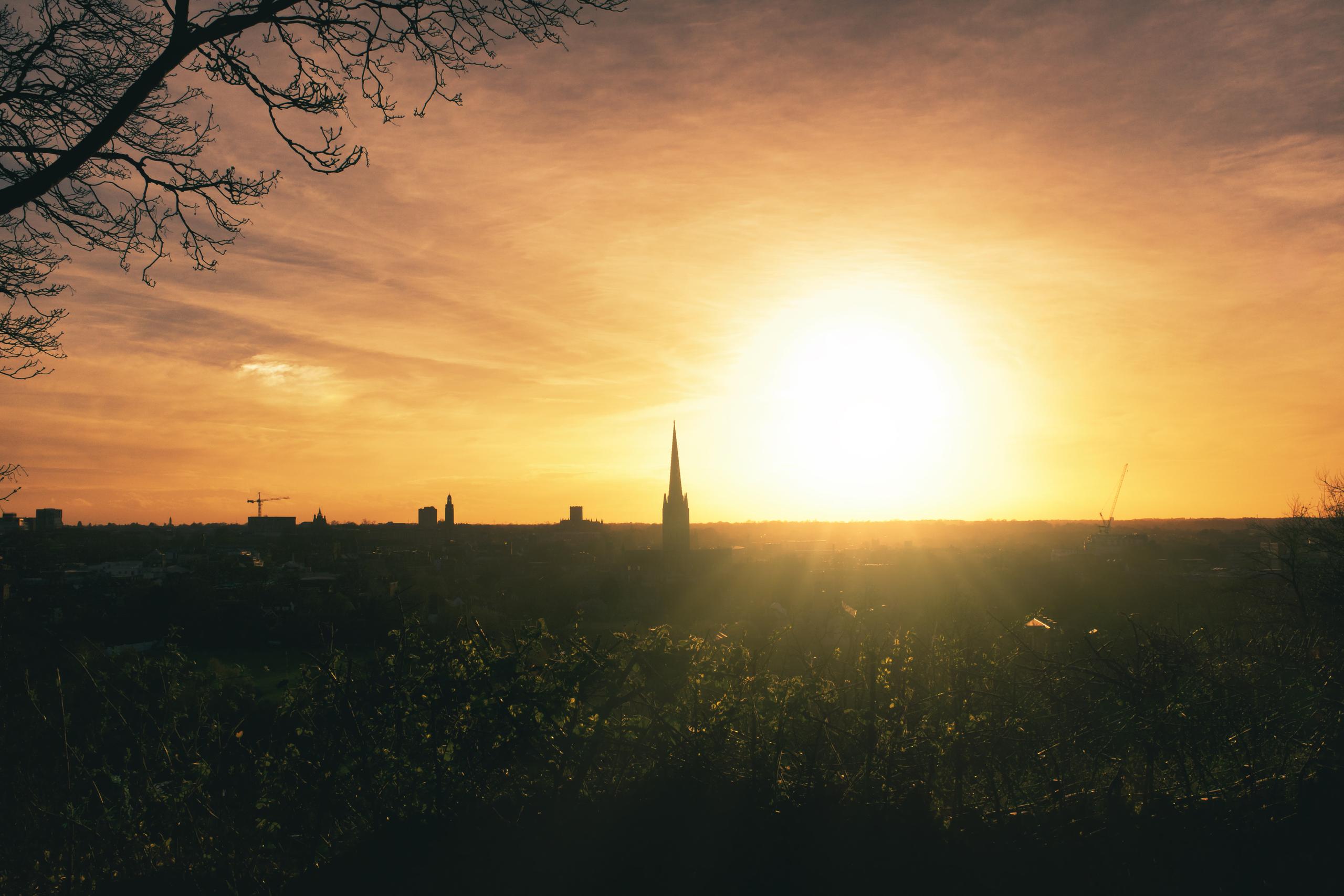 Sunset Over Norwich Print