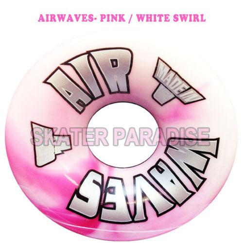 Air Waves Pink/White Swirl Wheels Pack of 4 and 8