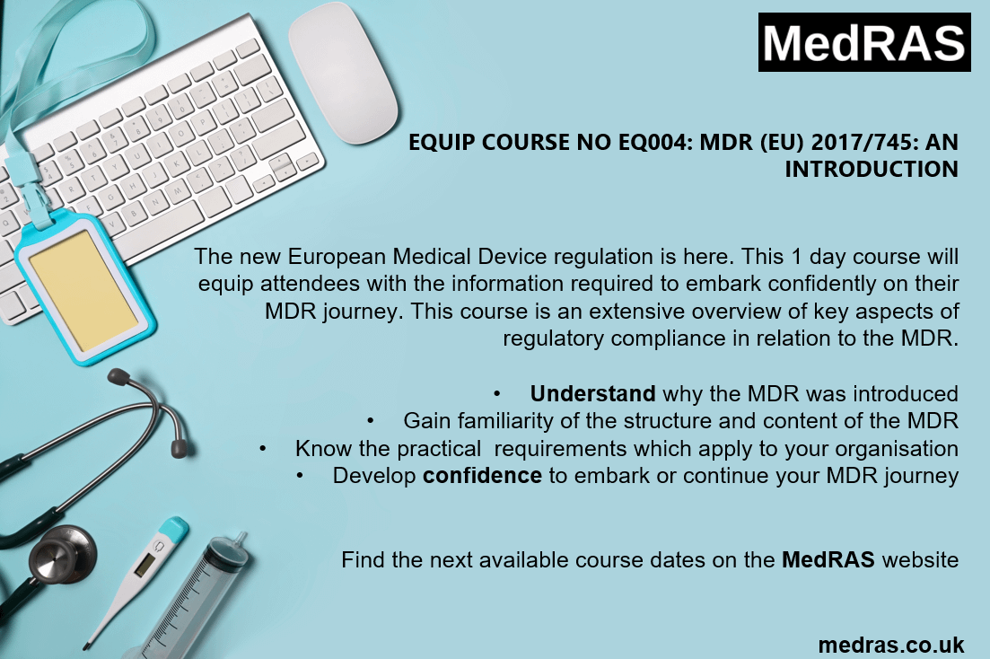 Equip course No EQ004: MDR (EU) 2017/745: An introduction