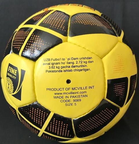 Orden Match Football  Size 5  RRP £ 40.00 Now £ 14.00 Yellow/black/gold