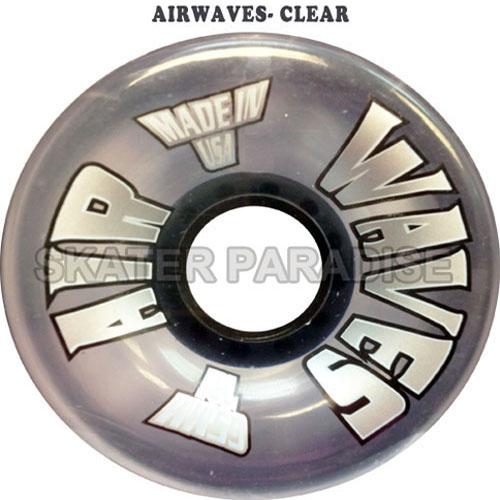 Air Waves Roller Skate Wheels Clear Clear Pack of 4 and 8