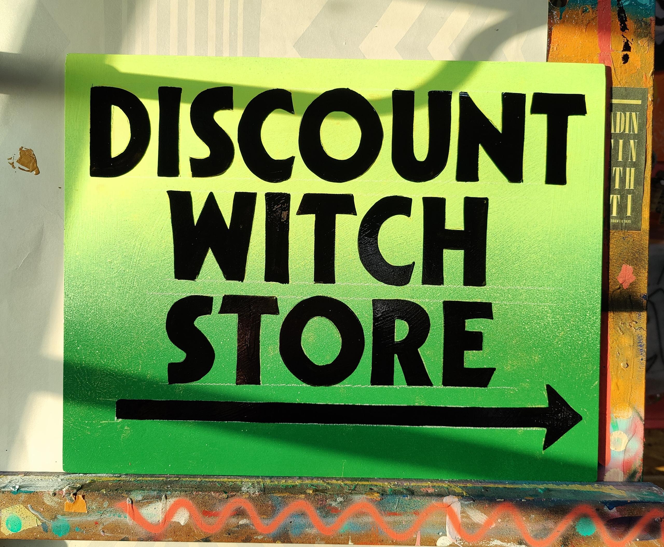 DISCOUNT WITCH STORE - A3 DIBOND PANEL