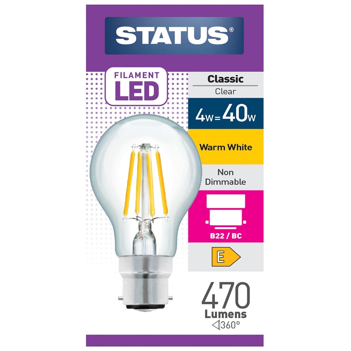 LED classic 4W lightbulb