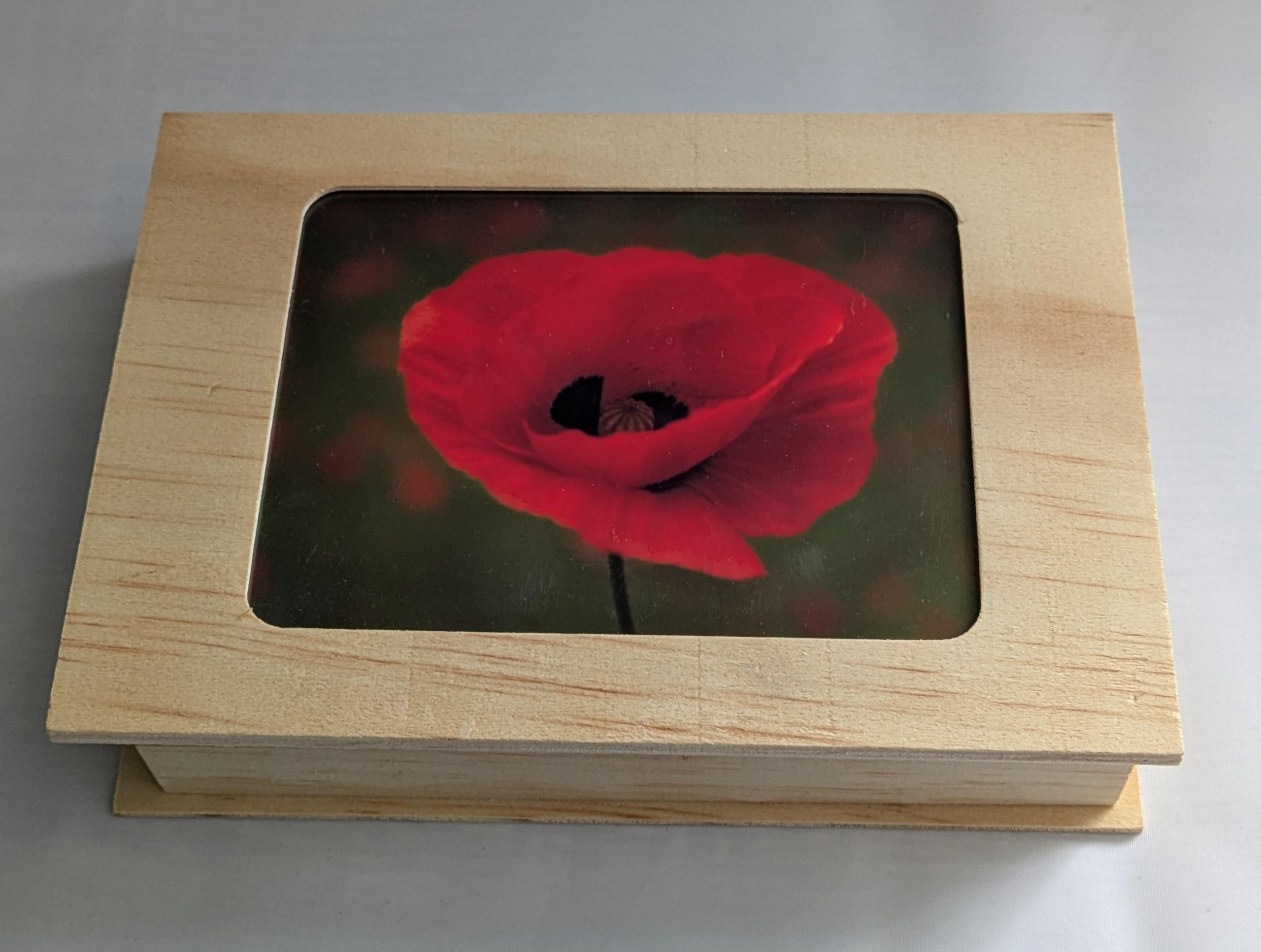 Poppy photo trinket box