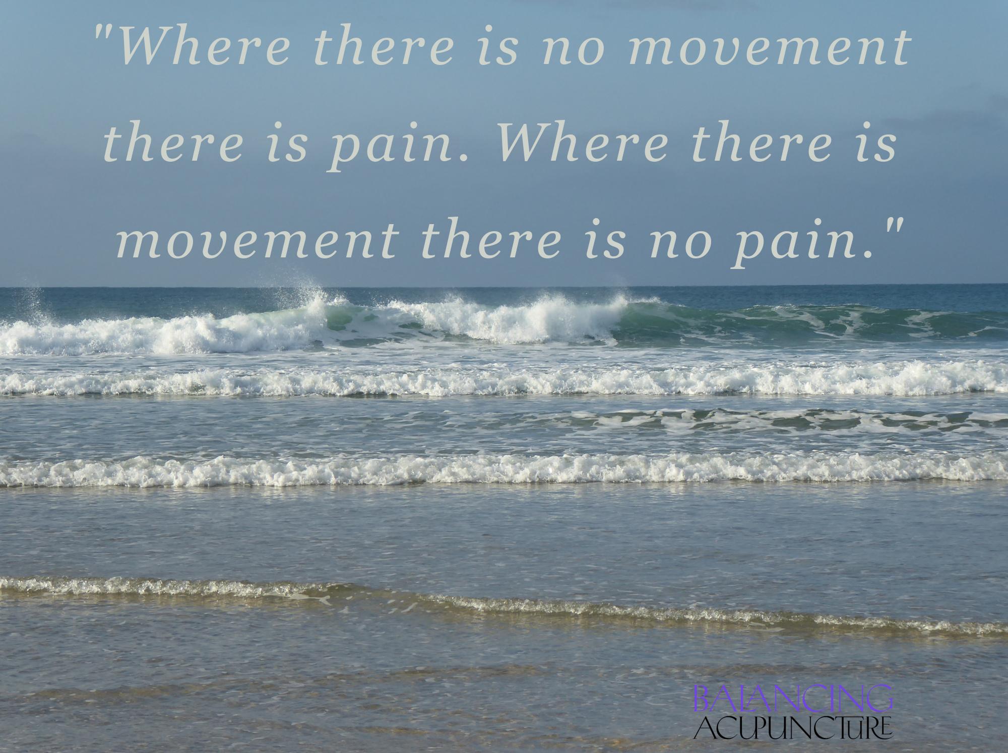 Where there is no movement there is pain where there is movement there is no painjpg