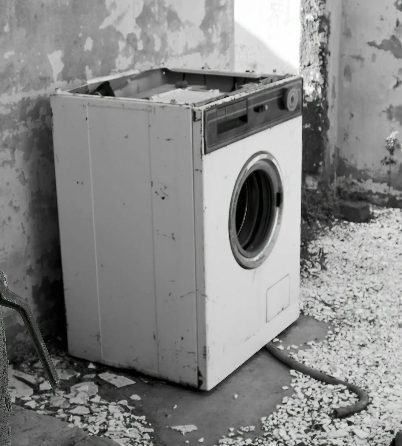 broken washing machine