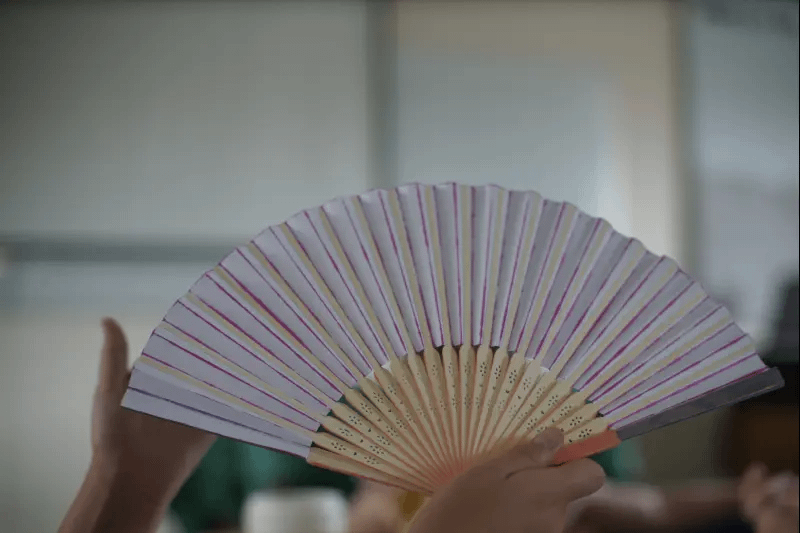 Decorating paper fans