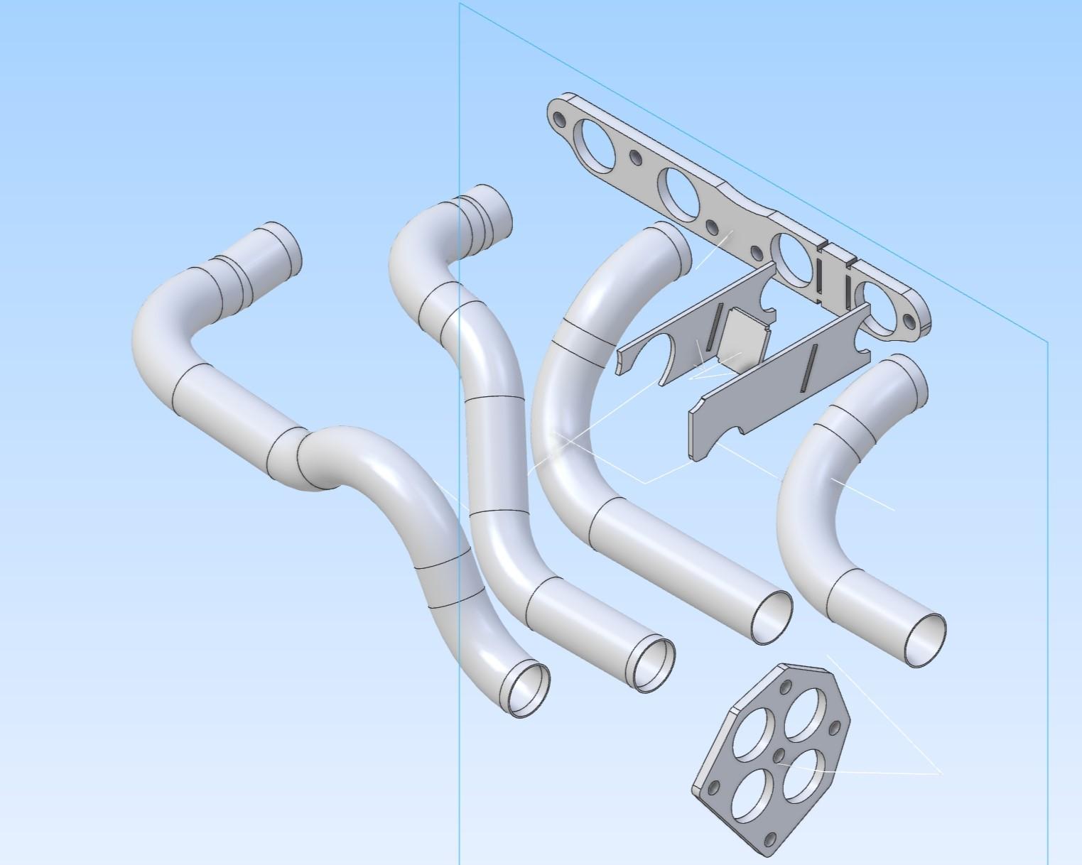 Reproduction Honda S800 (1966-1970) Exhaust Manifold. Hot Sand Bent like the Original Honda OEM.