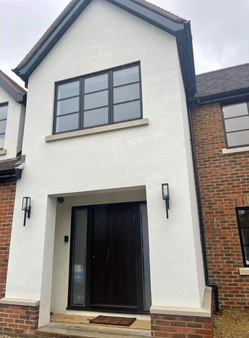 House upgrade white front entrance property refurbishment