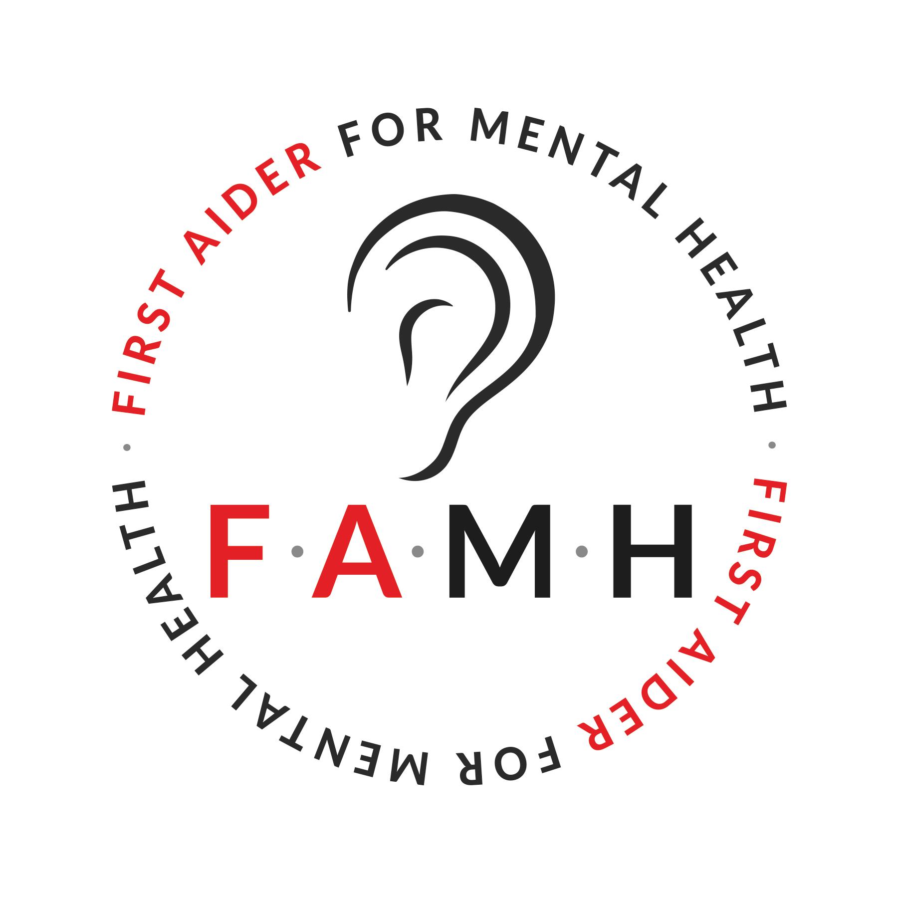first aid for mental health badge logo