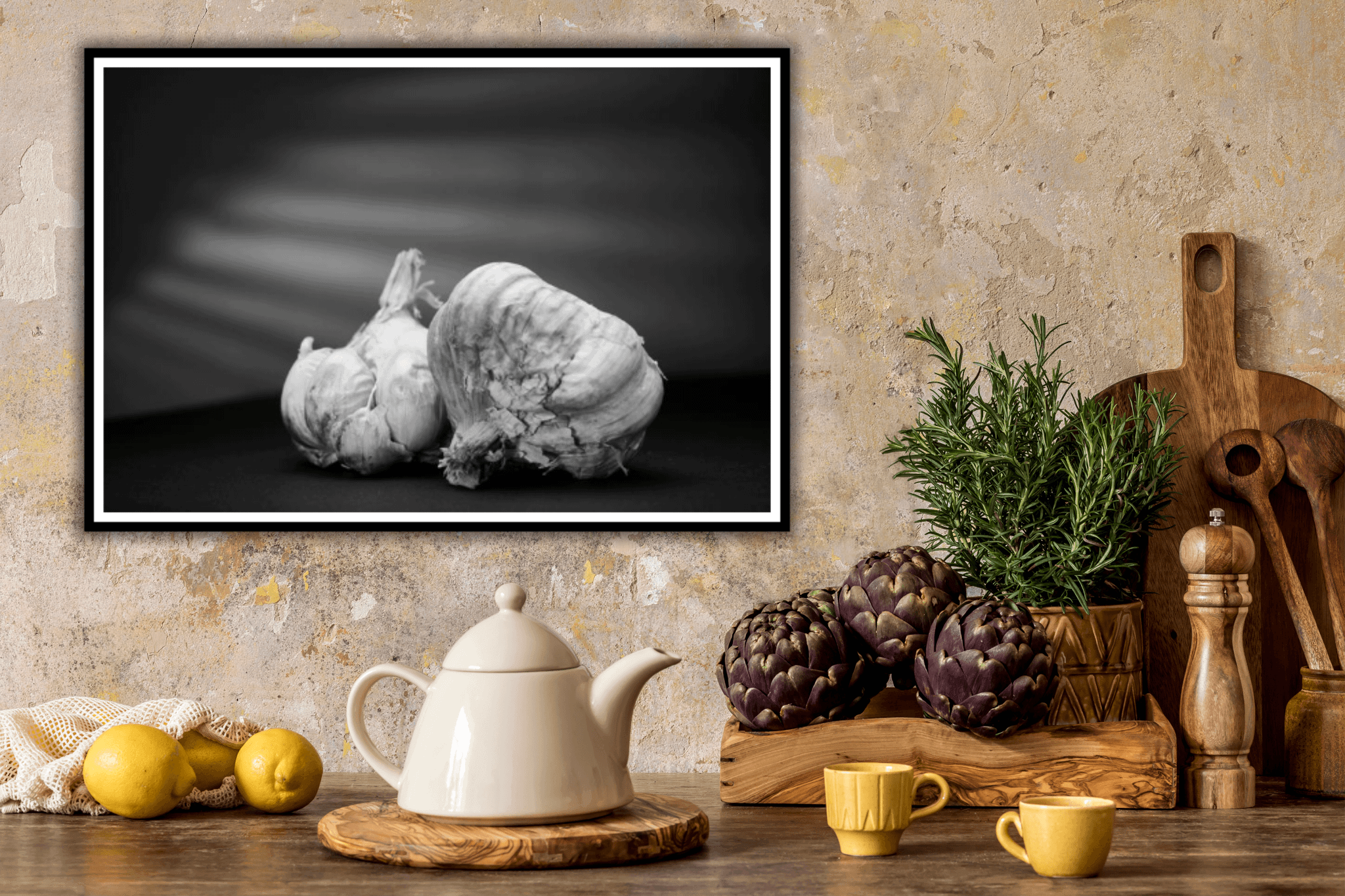 Photo Art No.9 Garlic. 20x18 inch.