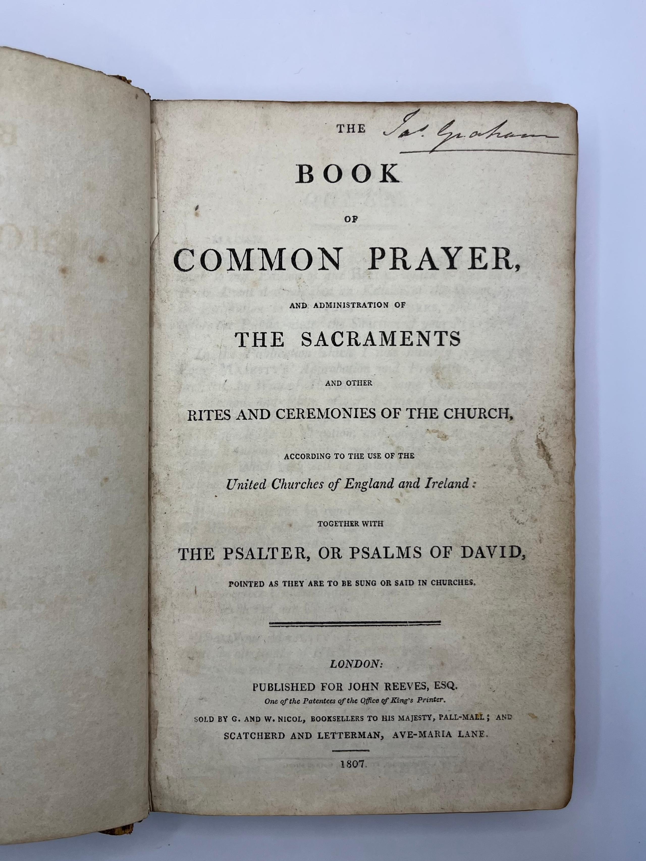 The Book of Common Prayer, and Administration of the Sacraments