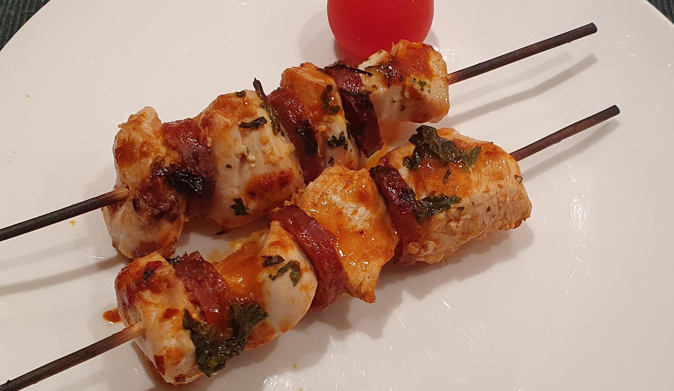 Piri Chicken & Chorizo Skewers