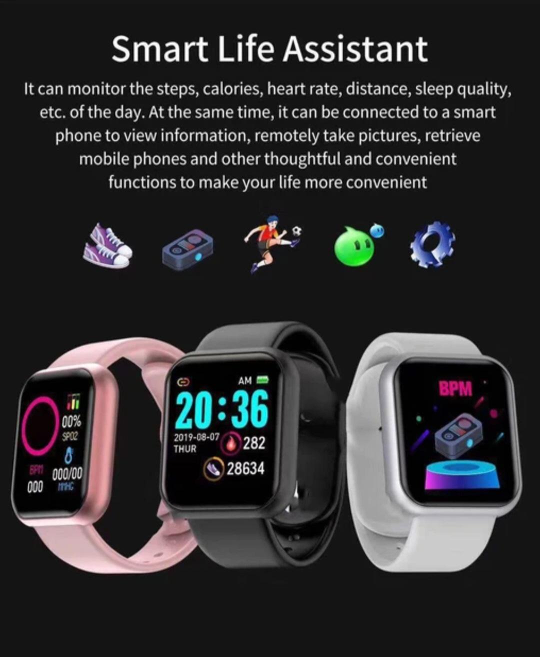 The D20 Smart Bracelet has a variety of built-in exercise modes, no need to add a mobile phone, you
