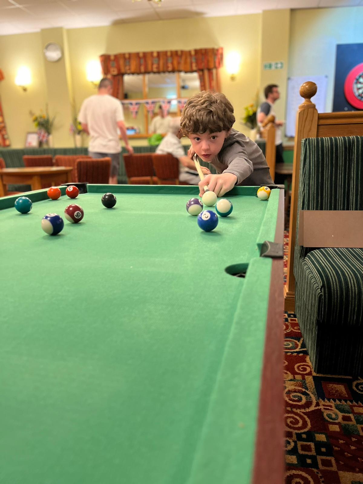 Kids pool table to keep the little ones happy