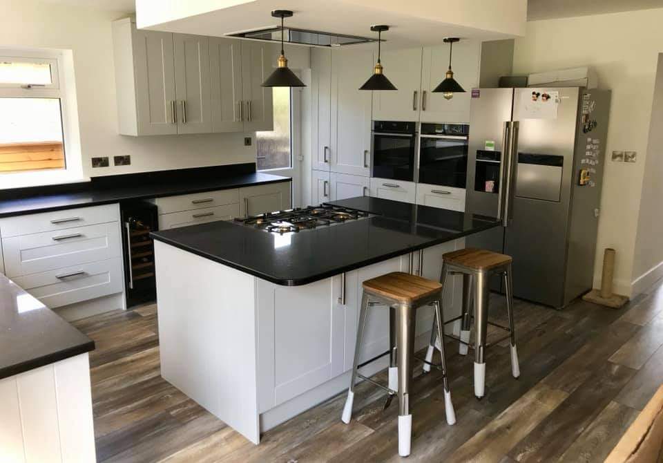 Classic and beautiful open plan kitchen dining room