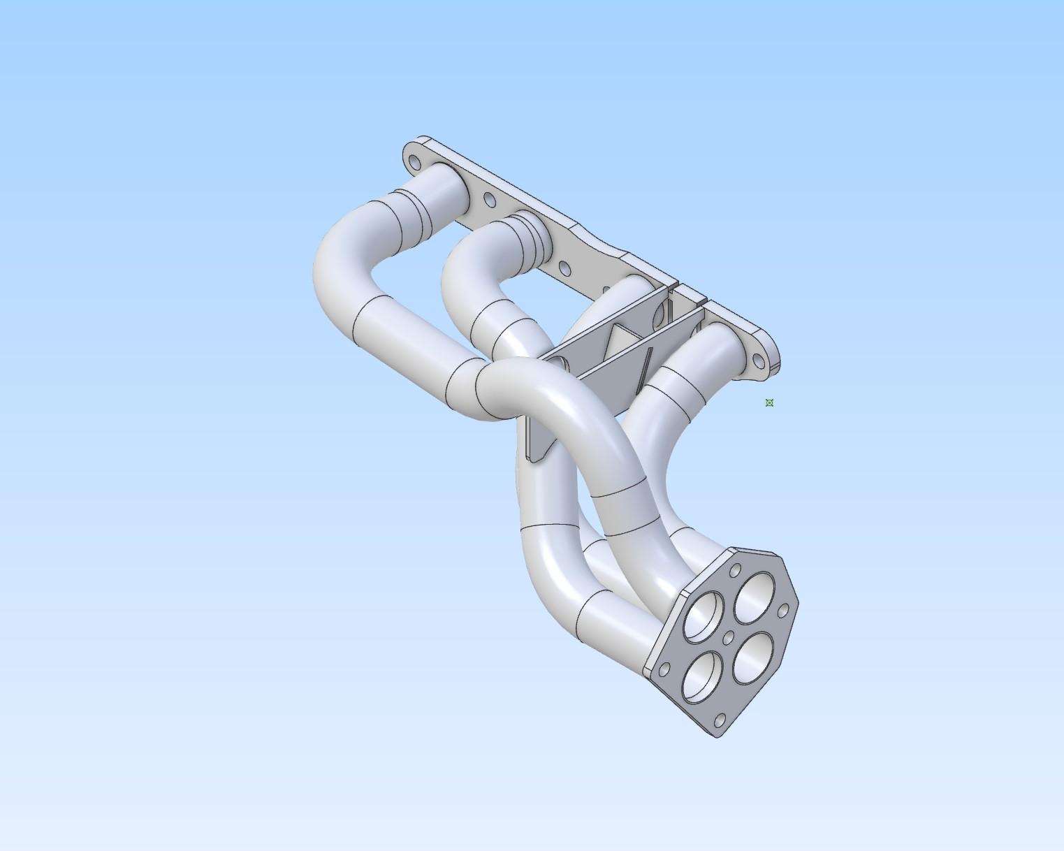 Honda S800 Reproduction Exhaust Manifold CAD Model