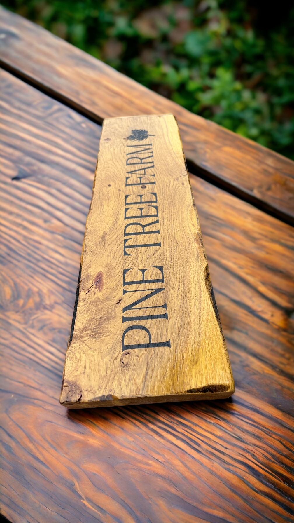 Outdoor rustic plaque