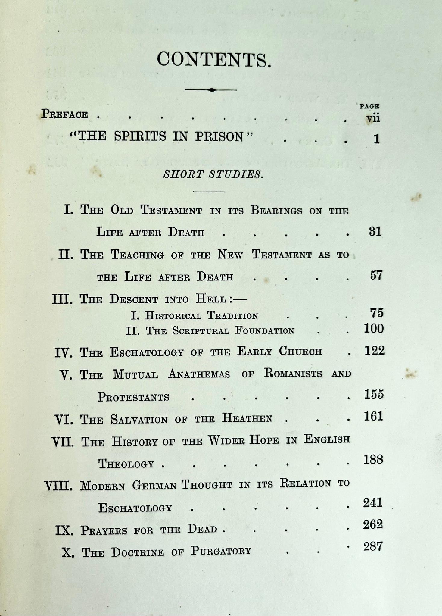 The Spirits In Prison And Other Studies of Life After Death by E. H. Plumptree