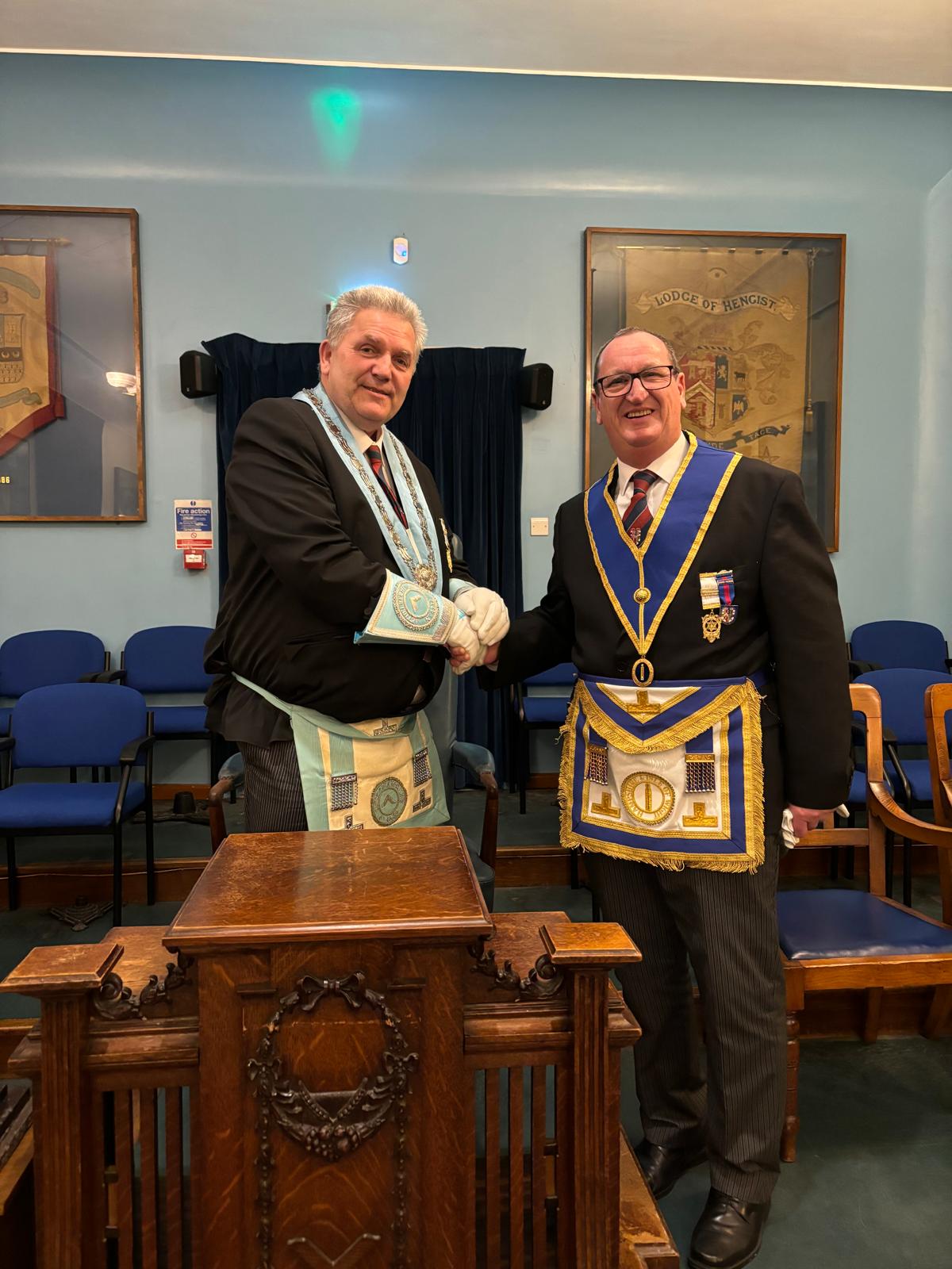 SEAN WHEELAN OF FOOTBALL LODGE MEETS WM NIGEL GALLIMORE