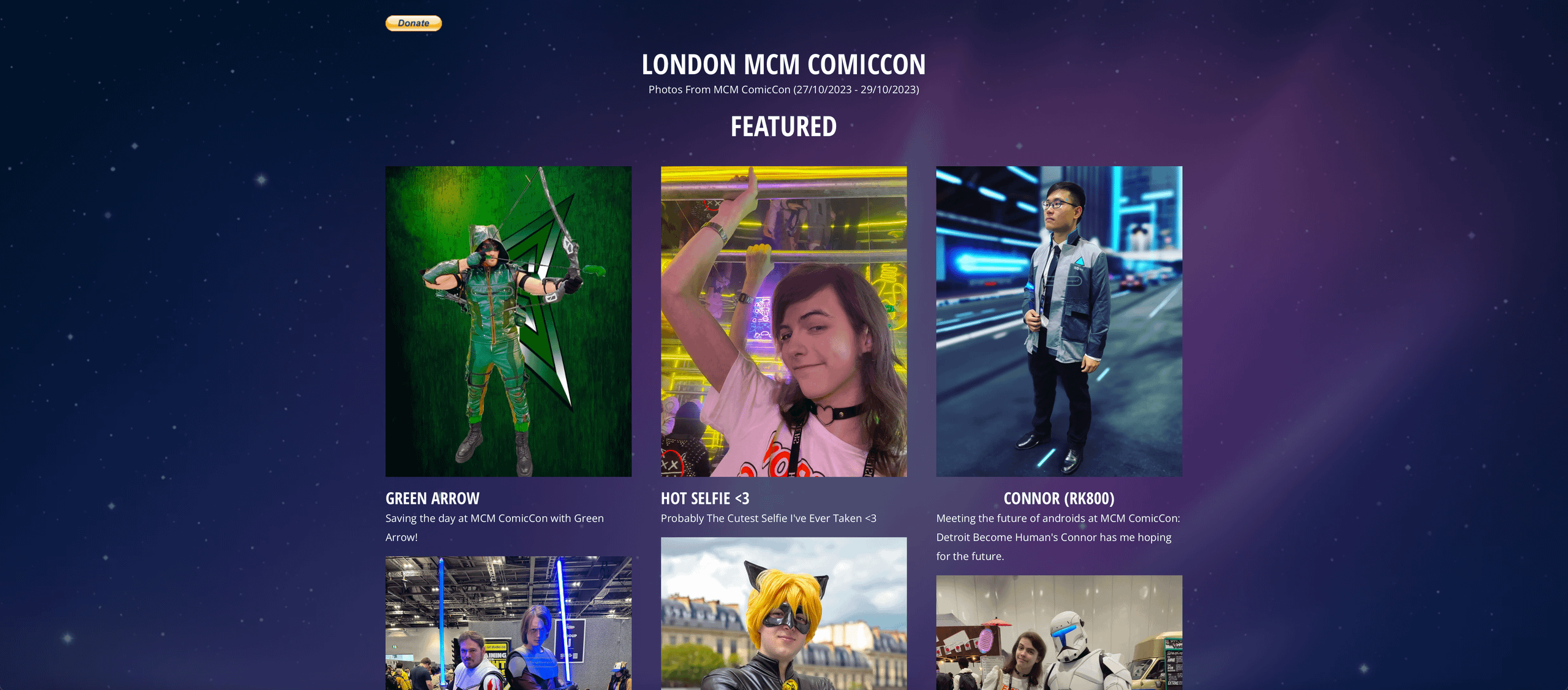 London MCM ComicCon (October) Page - Now Live