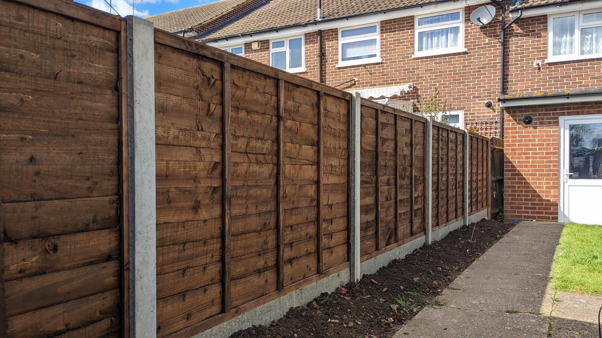 with concrete posts and a 6 inch gravelboard, Fencing in Gillingham